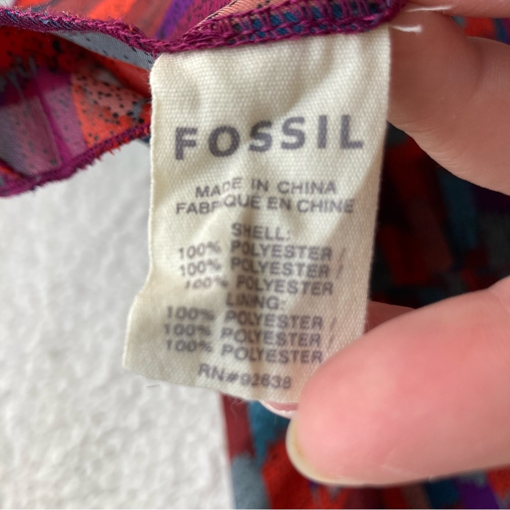 Fossil Women's sleeveless multi-color drop waist dress, Sz XS - Picture 11 of 17